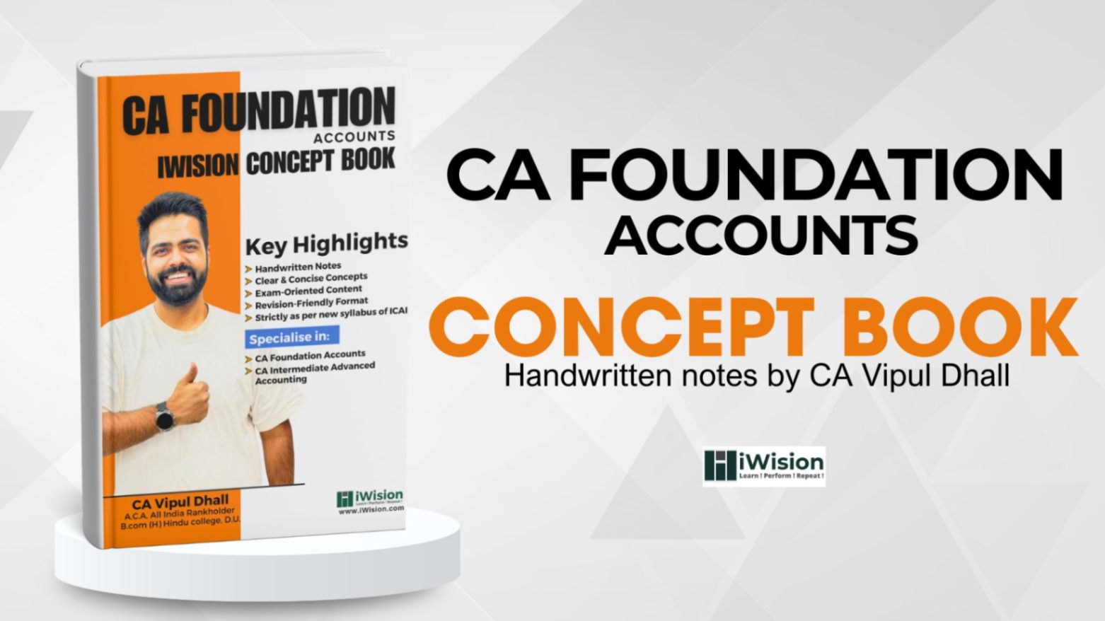 CA Foundation Accounts - Concept Book (Multi-Colored Book)